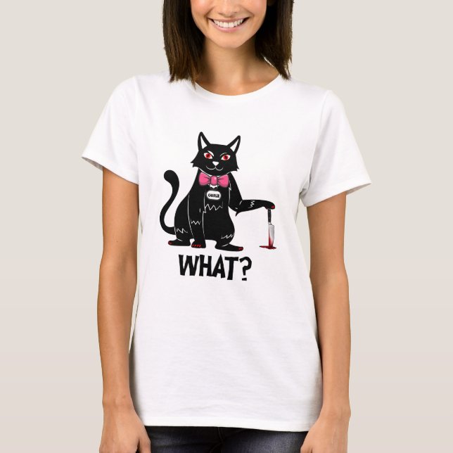 Halloween Cat Funny Horror Kitten T-Shirt (Vorderseite)