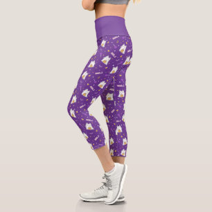 Halloween Cat Ghost Capri Leggings