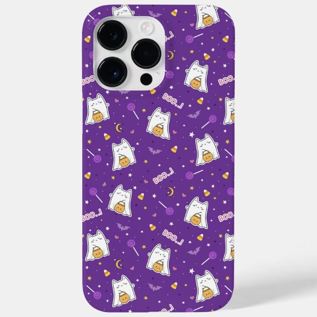 Halloween Cat Ghost Case-Mate iPhone 14 Pro Max Hülle (Rückseite)