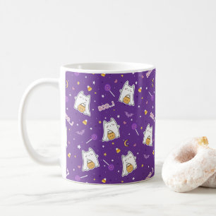 Halloween Cat Ghost Coffee Tasse