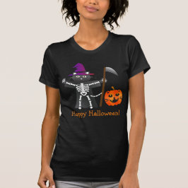 Halloween Cat Grim Sensenmann T-Shirt