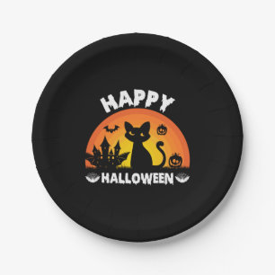 Halloween Cat Happy Halloween Birthday Pappteller