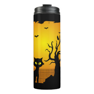 Halloween, Cat Happy Halloween Thermosbecher