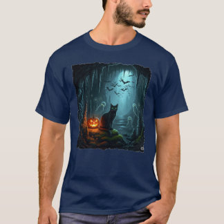 Halloween Cat in einer Spuk Höhle! T-Shirt