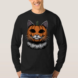 Halloween Cat, Kürbisgesicht T-Shirt
