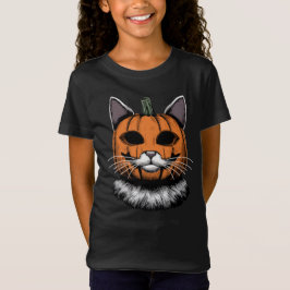 Halloween Cat, Kürbisgesicht T-Shirt