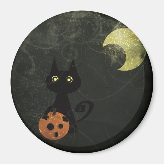 Halloween Cat Magnet (Vorne)