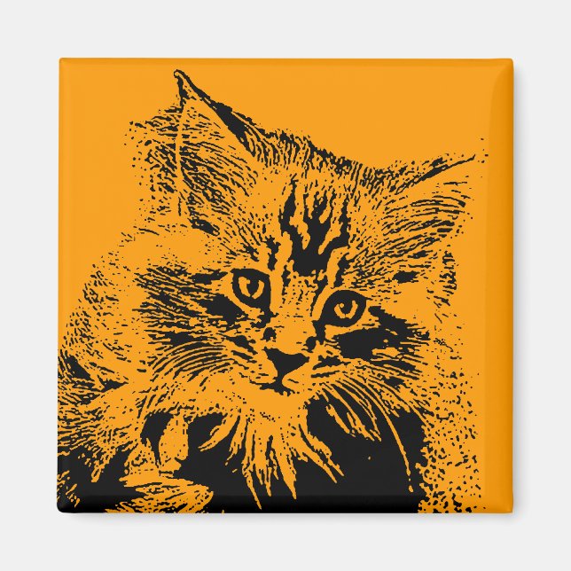 Halloween-Cat-Magnet Magnet (Vorne)