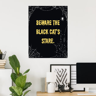 Halloween Cat Modern Poster