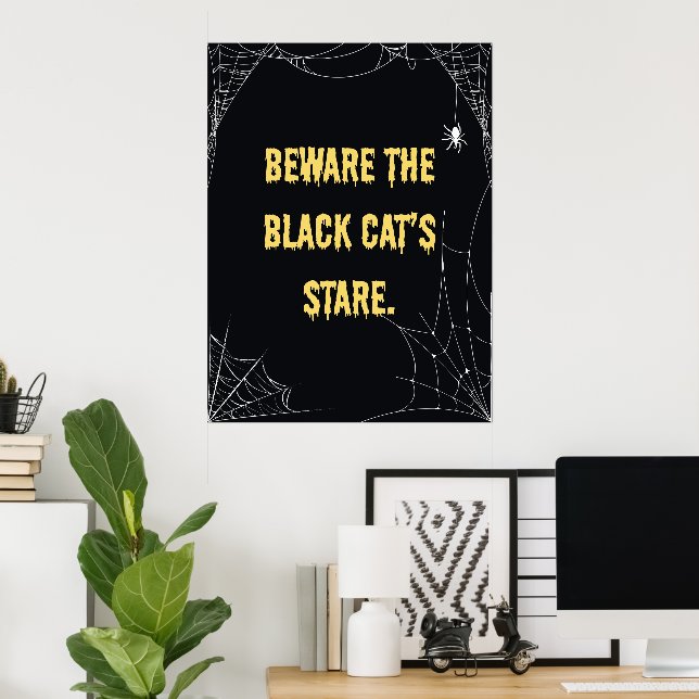 Halloween Cat Modern Poster (Heimbüro)