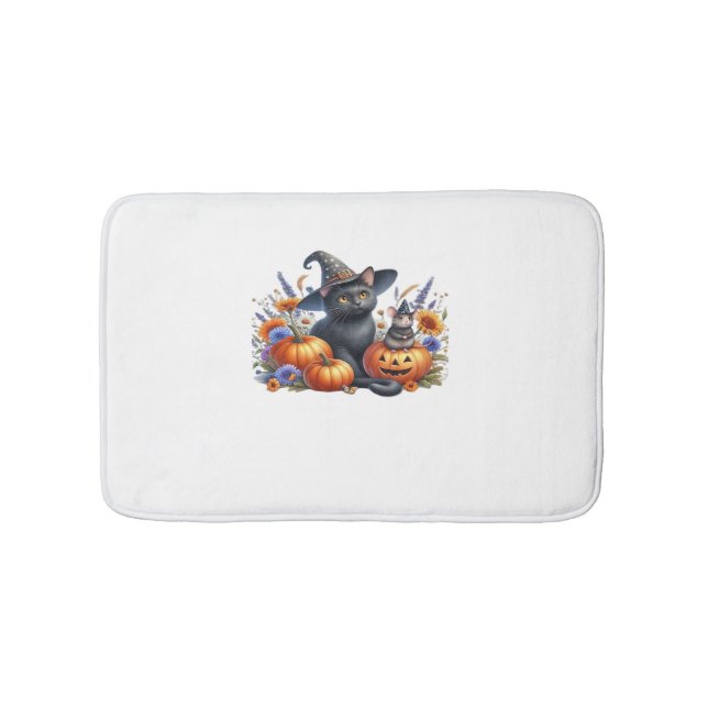 Halloween Cat Mouse Pumpkins T - Shirt Essential T Badematte (Vorderseite)