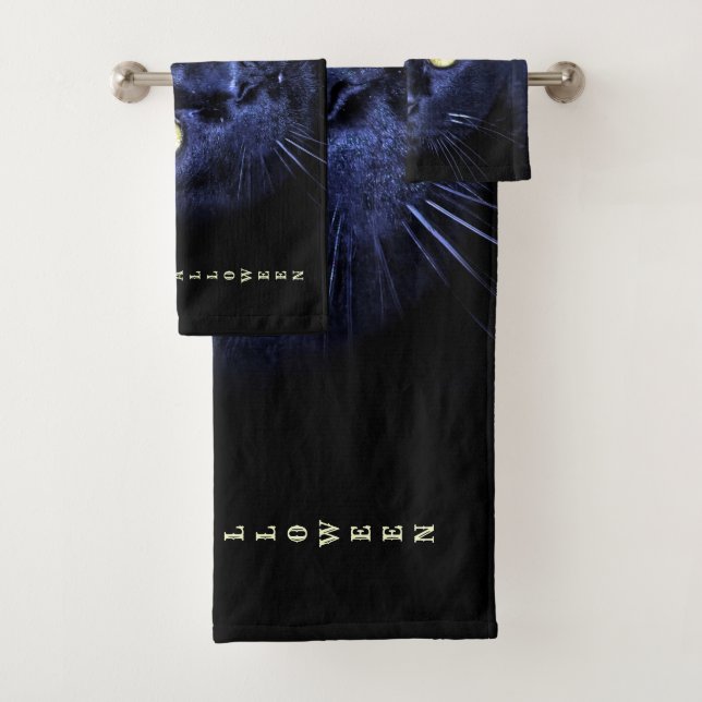 Halloween Cat noir effrayant Horreur nuit sombre (En situation)