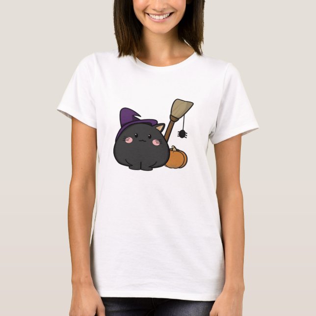Halloween Cat Oversized T-Shirt (Devant)