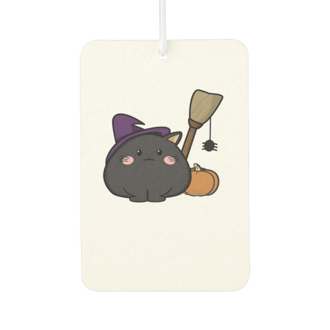Halloween Cat Oversized T-Shirt Autolufterfrischer (Vorderseite)