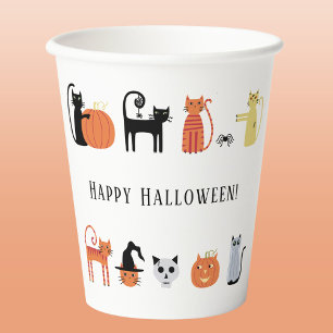 Halloween Cat Party Pappbecher