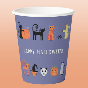 Halloween Cat Party Pappbecher