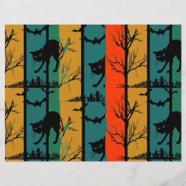 Halloween Cat Party Scrapbook Flyer