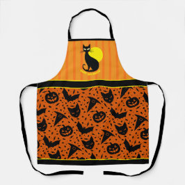 Halloween Cat Retro Halloween-Schürze Schürze