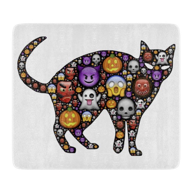 HALLOWEEN CAT SCHNEIDEBRETT (Vorderseite)