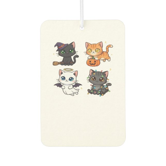 Halloween Cat  Spooky and Stylish Feline-Inspired  Autolufterfrischer (Vorderseite)