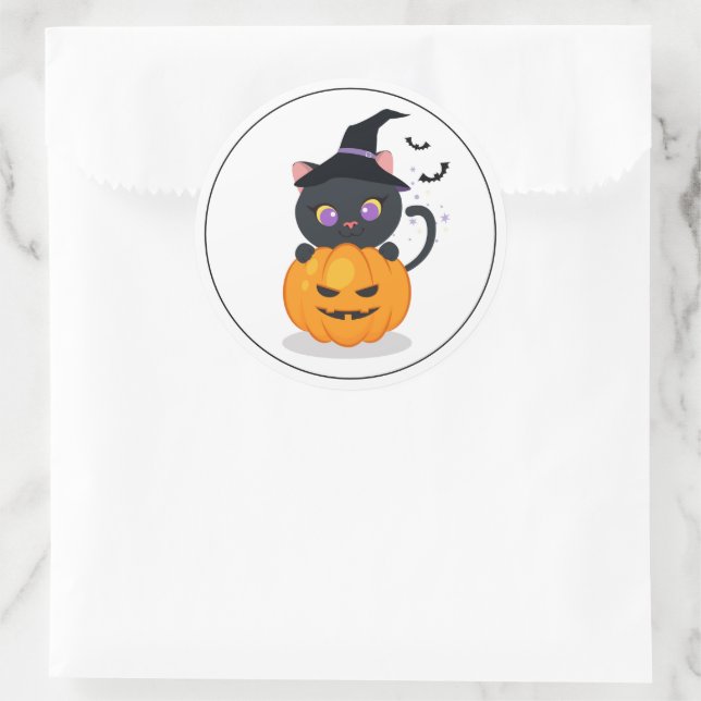 Halloween Cat Stickers (Tasche)
