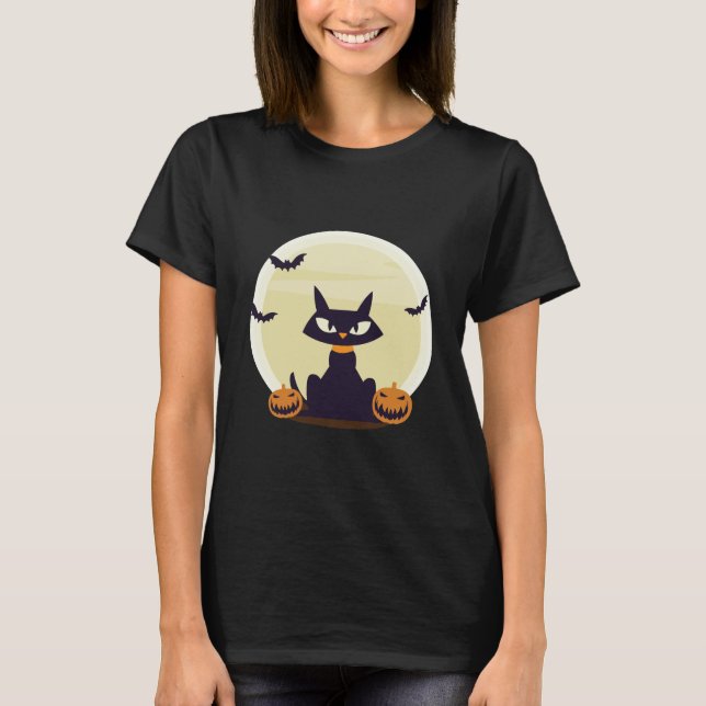 Halloween Cat T-Shirt (Vorderseite)