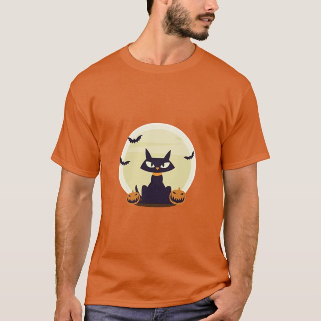 Halloween Cat T-Shirt (Vorderseite)