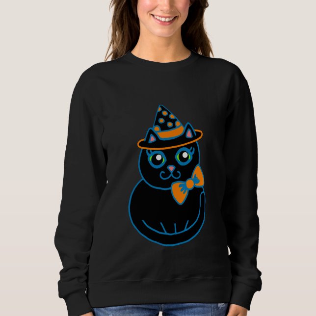Halloween Cat T - Shirt (Vorderseite)