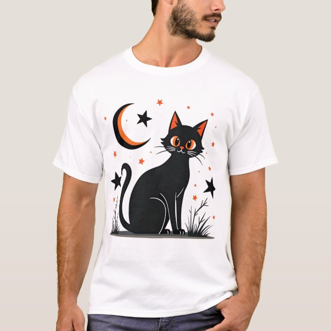 Halloween Cat T - Shirt | Niedliche und scharfe sc (Vorderseite)