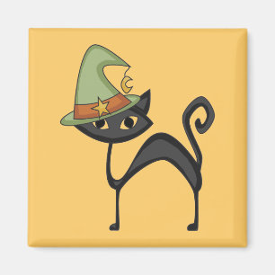 Halloween Cat T - Shirt und Geschenke Magnet