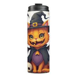 Halloween Cat Thermal Tumbler Thermosbecher