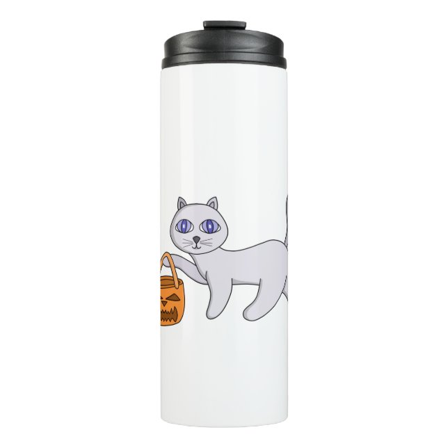Halloween Cat Thermosbecher (Vorderseite)