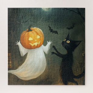 Halloween Cat und Ghost