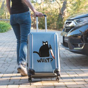 Halloween Cat Was mörderische schwarze Katze mit M Aufkleber