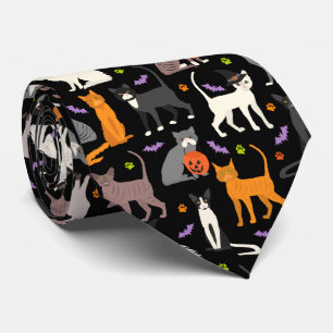 Halloween Cats Neck Tie Krawatte