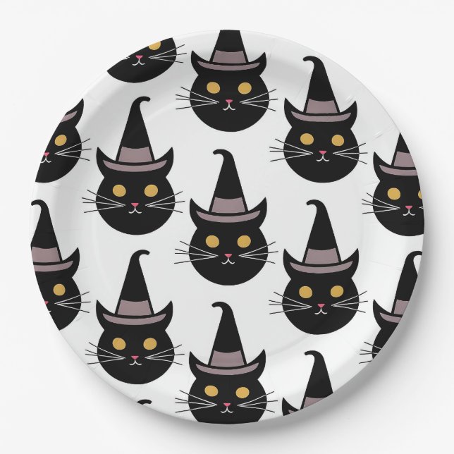 Halloween Cats Pappteller (Vorderseite)