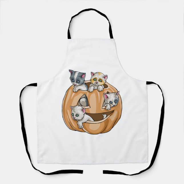 Halloween Cats Pumpkin Schürze (Vorderseite)