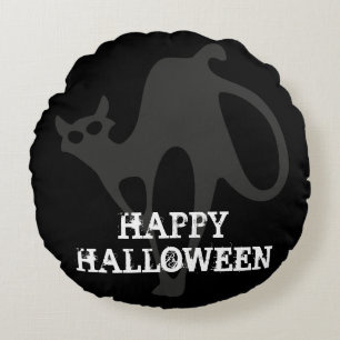 Halloween Cats Rundes Kissen