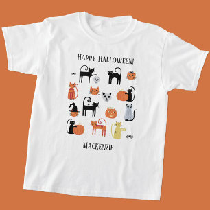 Halloween Cats Spooky Personalisiert T-Shirt