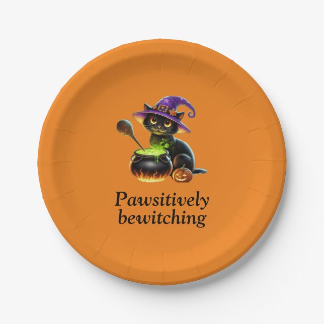 Halloween Cats T - Shirt Pappteller (Vorderseite)