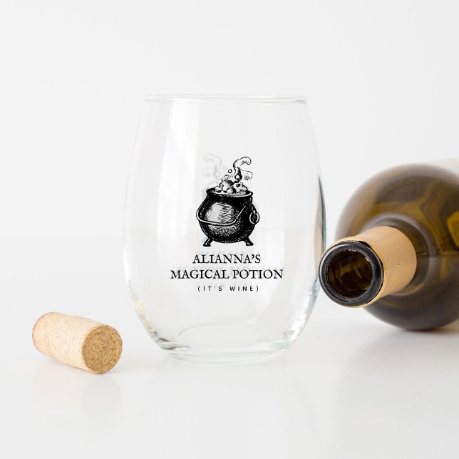 Halloween Cauldron lustige magische Träne Weinglas Ohne Stiel (Von Creator hochgeladen)