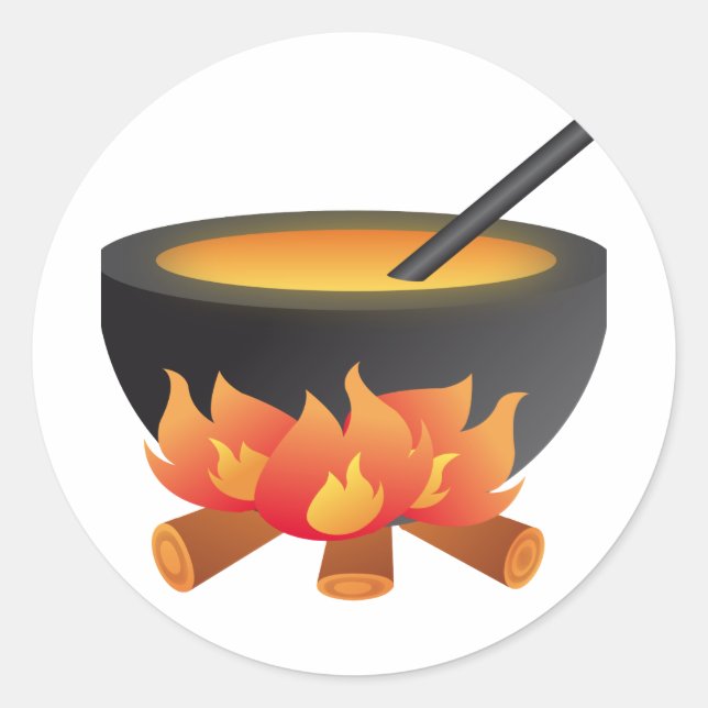Halloween Cauldron Sticker (Vorderseite)