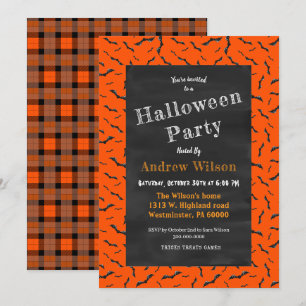 Halloween Chalkboard Einladung