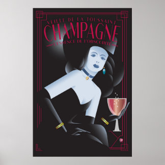 Halloween Champagner Poster
