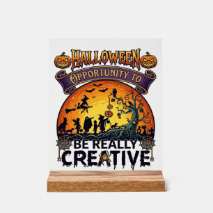 Halloween Chance Wirklich Kreative Hexe Tre Acrylschild
