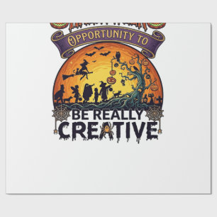 Halloween Chance Wirklich Kreative Hexe Tre Geschenkpapier