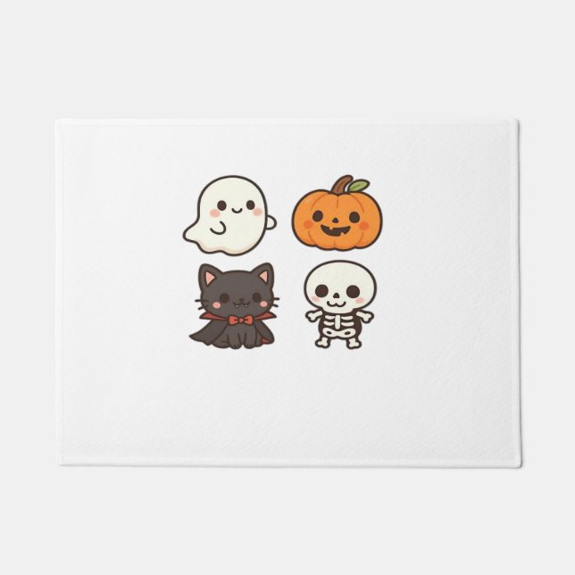 Halloween Characters - Ghost, Pumpkin, Black Cat & Fußmatte (Vorderseite)