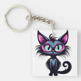 Halloween Chat #1 Digitale Kunst Schlüsselanhänger