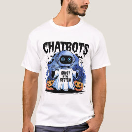 🤖 Halloween Chatbot AI Funny Ghost in 👻 🎃 T-Shirt