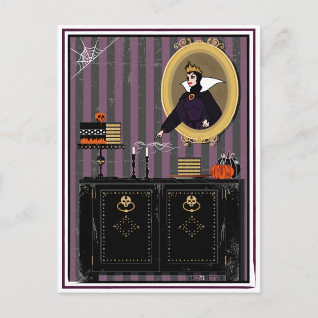 Halloween Chaussure Blanche sorcière et carte post (Devant)